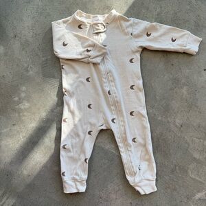 Crescent Moon Cotton Pajama One Piece Bodysuit